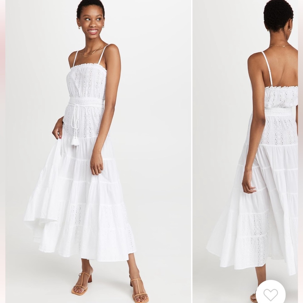 Playa Lucila White Eyelet Maxi Dress